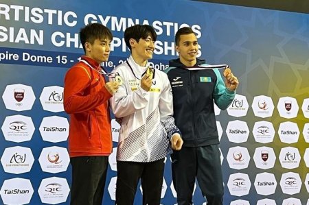 Қазақстандық гимнасшылар Азия чемпионатында екі медаль жеңіп алды
