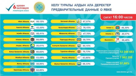 Референдум: 7 млн адам дауыс берді