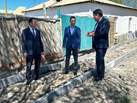Кент орталығындағы жөндеу жұмыстарына партиялық бақылау жүргізілді