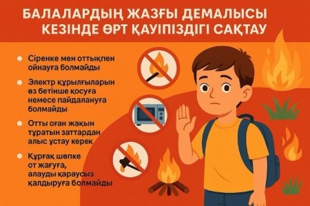 Жазғы сауықтыру лагеріндегі өрт қауіпсіздігі ережелері