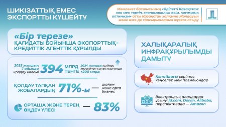 Экспорттаушыларды қолдау және өнімді шетелде ілгерілету
