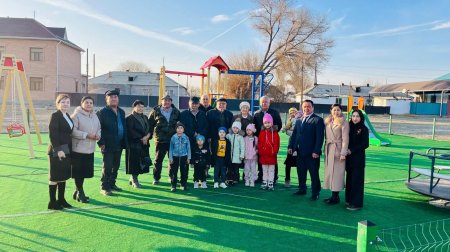 Жаңа ойын алаңы балаларға  қуаныш сыйлады