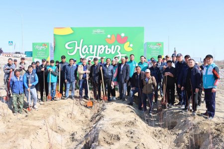 «Таза Қазақстан » экологиялық акциясы және наурызнама онкүндігі аясында көшеттер егілді