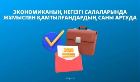 Экономиканың негізгі салаларында жұмыспен қамтылғандардың саны артуда