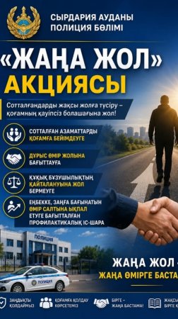 «Жаңа жол» республикалық акциясы аясында профилактикалық жұмыстар жүргізілді