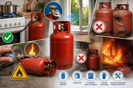 Тұрмыста газ баллонын қауіпсіз пайдалану талаптары қандай?